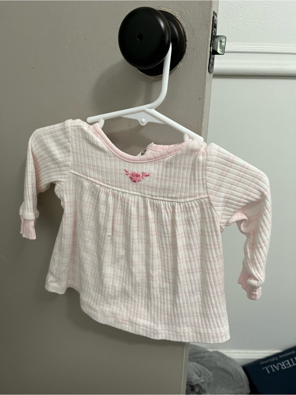 Bundle of 2 Pink Floral Long Sleeve Baby Top - Picture 4 of 6